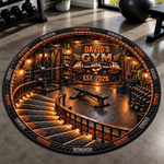 Custom Home Gym Decor - Personalized Quilted Round Mat