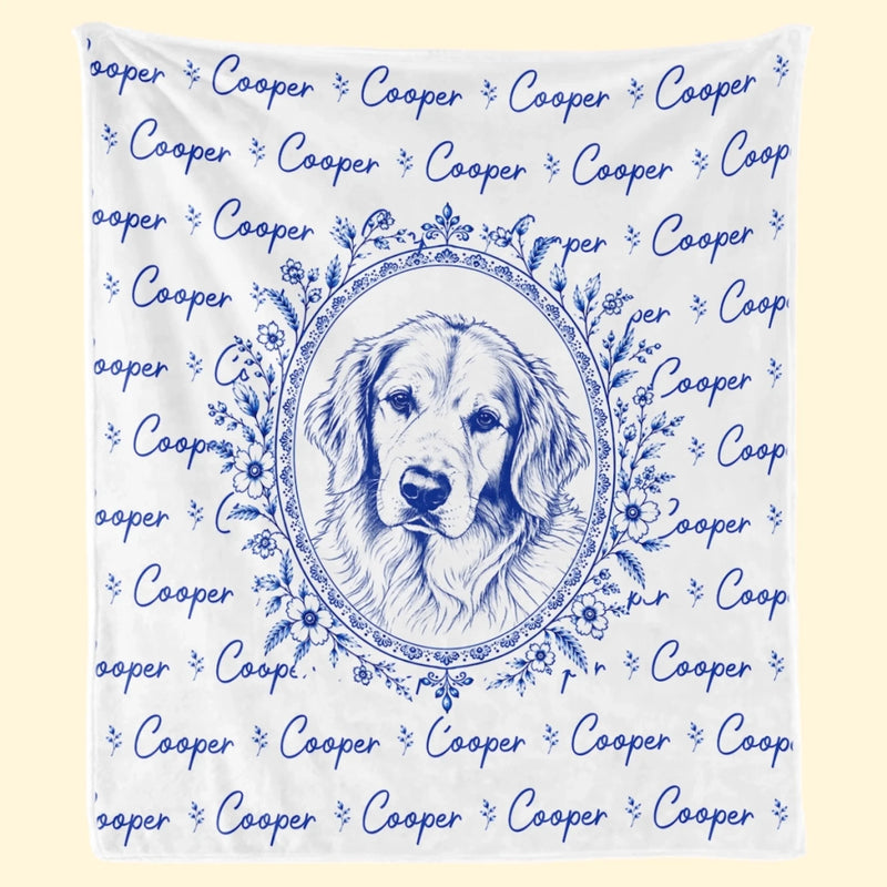 Custom Photo Pet Portrait Memorial Sympathy Gifts For Dog Cat Lovers - Personalized Blanket