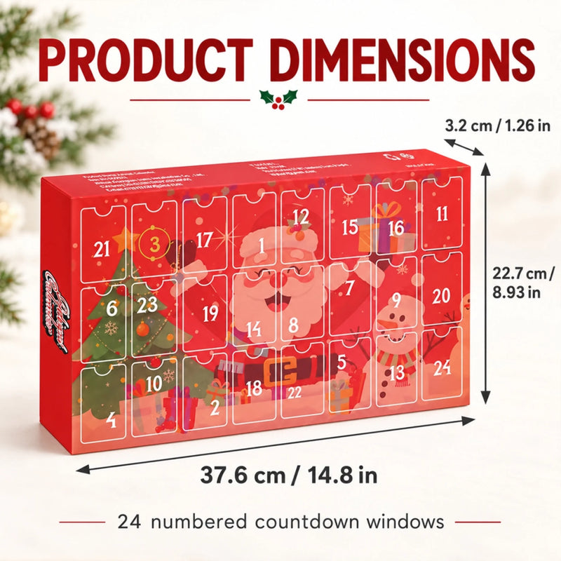 24 Days Christmas Countdown Gifts -  Keychain Advent Calendar