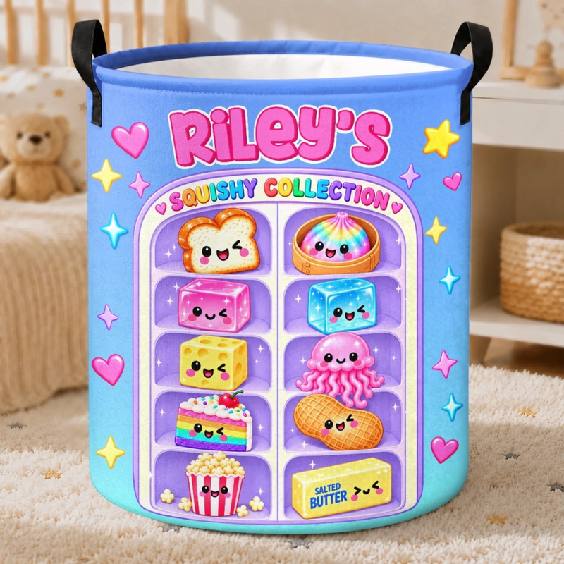 Custom Squishy Collection Kids Gifts - Personalized Laundry Basket