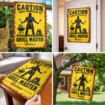 Custom Grill Master BBQ Decor - Personalized Metal Sign