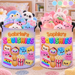Custom Name Squishies Kids Toy Storage - Personalized Laundry Basket