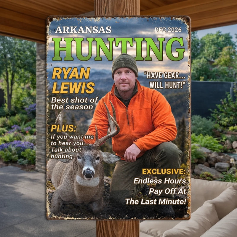 Custom Photo Hunting Best Shot of the Season Gifts - Personalized Metal Sign