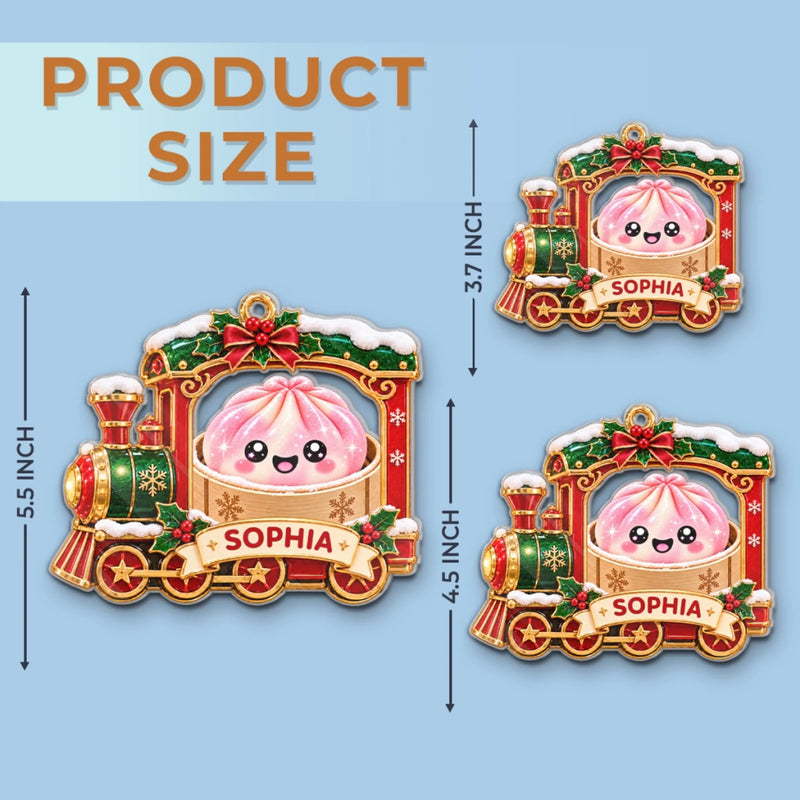 Custom The Year Of Squishy Hunting Christmas Train - Personalized Acrylic Ornament