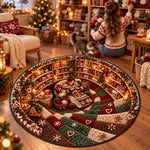 Custom Crochet Christmas Home Decor Gifts For Crocheters - Personalized Quilted Round Mat