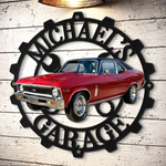 Custom Photo Classic Car Garage Decor - Personalized Custom Shaped Metal Sign