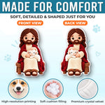 Custom Jesus and Lamb Decor - Personalized Shaped Pillow