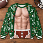 Custom American Football Player Gifts - Personalized Ugly Sweatshirt