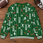Custom American Football Player Gifts - Personalized Ugly Sweatshirt