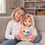 Custom Photo Rainbow Dumpling Squishy Kids Gifts - Personalized Shaped Pillow