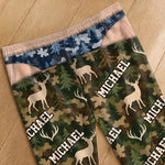 Custom Name Deer Camo Gifts for Men - Personalized Pajama Pants