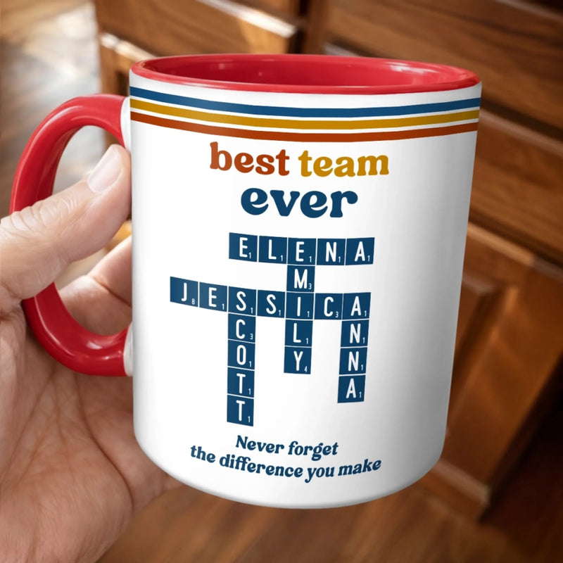 Custom Scrabble Best Team Gifts for Coworkers - Personalized Accent Mug