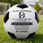 Custom Grandson Soccer Gifts with Inspirational Message - Personalized Soccer Ball
