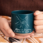Custom Mother and Daughters Family Gift - Personalized Pottery Mug