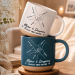 Custom Mother and Daughters Family Gift - Personalized Pottery Mug