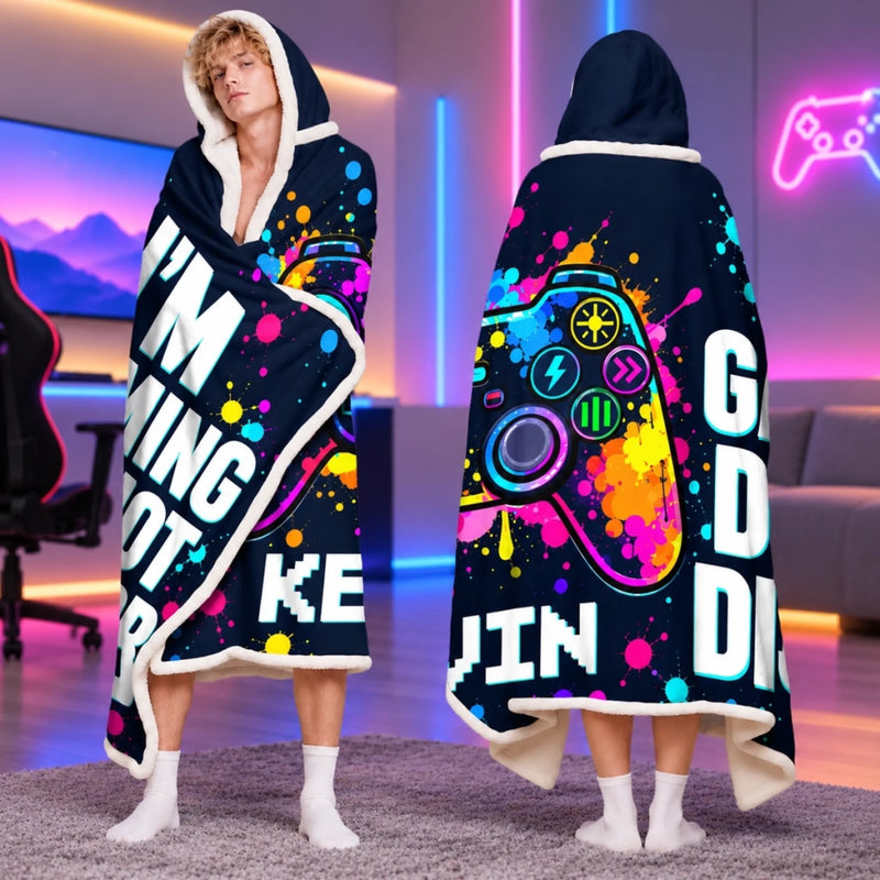 Custom Name Gaming Do Not Disturb Gifts for Gamers - Personalized Snuggle Blanket