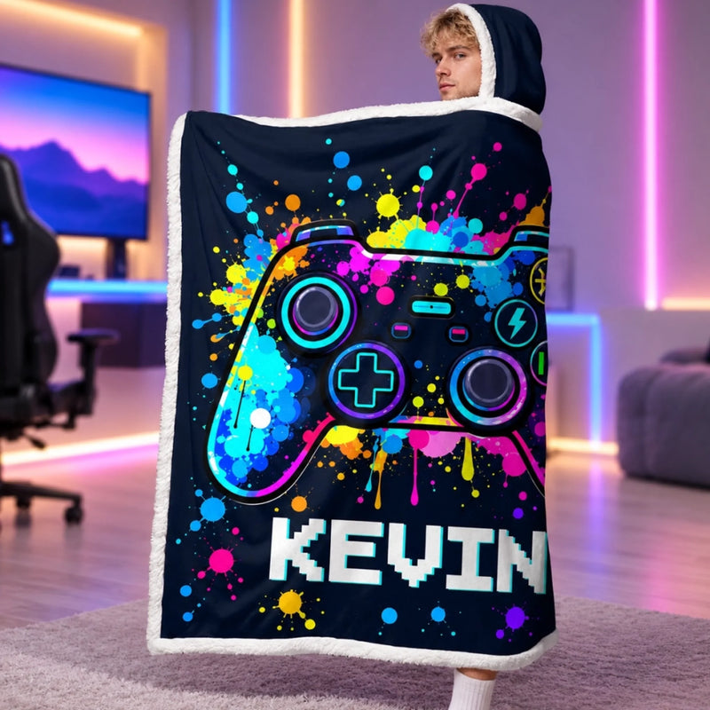 Custom Name Gaming Do Not Disturb Gifts for Gamers - Personalized Snuggle Blanket
