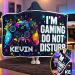 Custom Name Gaming Do Not Disturb Gifts for Gamers - Personalized Snuggle Blanket