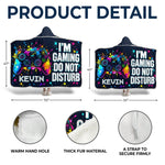 Custom Name Gaming Do Not Disturb Gifts for Gamers - Personalized Snuggle Blanket