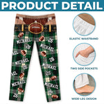 Custom Name American Football Gifts For Men - Personalized Pajama Pants