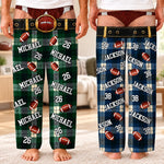 Custom Name American Football Gifts For Men - Personalized Pajama Pants