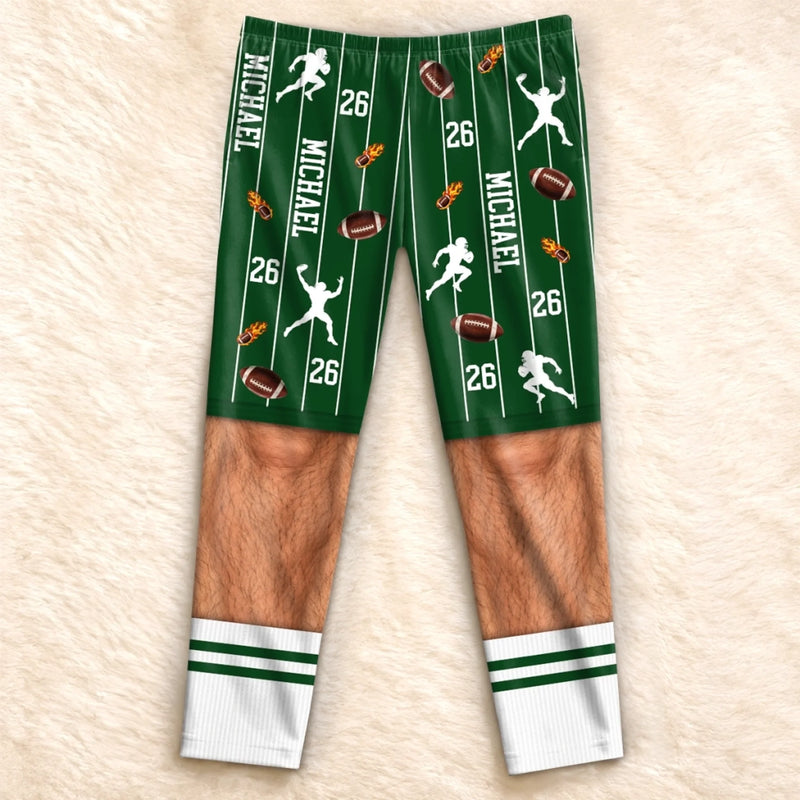 Custom Name And Number Football Gifts For Men - Personalized Pajama Pants