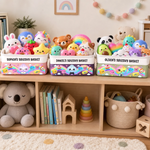 Custom Name Kawaii Squishy Toy Organizer for Kids - Personalized Storage Basket