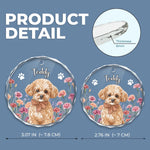 Custom Pet Photo Christmas Gifts for Pet Lovers - Personalized Circle Glass Ornament