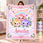 Custom Name Cute Dumpling Squishy Gifts For Kids - Personalized Blanket