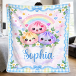 Custom Name Cute Dumpling Squishy Gifts For Kids - Personalized Blanket