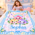Custom Name Cute Dumpling Squishy Gifts For Kids - Personalized Blanket