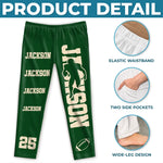 Custom American Football Name Number Gifts for Sports Fans - Personalized Pajamas