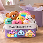 Custom Name Kawaii Squishy Toy Gifts for Kids - Personalized Storage Basket