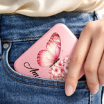 Custom Name Butterfly Floral Gifts for Women 
 - Personalized LED Compact Makeup Mirror