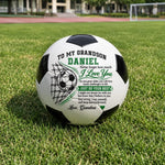 Custom Name Stay Strong Soccer Gifts for Son and Grandson - Personalized Soccer Ball