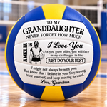 Custom Grandma Encouragement Gifts for Granddaughter - Personalized Volleyball