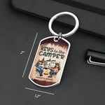 Custom Keychain - Personalized Anniversary Wedding Gifts For Husband, Wife, Campers - Keys To The Camper