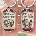 Custom Keychain - Personalized Anniversary Wedding Gifts For Husband, Wife, Campers - Keys To The Camper