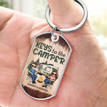 Custom Keychain - Personalized Anniversary Wedding Gifts For Husband, Wife, Campers - Keys To The Camper