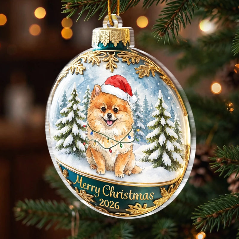 Custom Pet Photo Christmas Keepsake For Dog And Cat Lovers - Personalized Acrylic Ornament