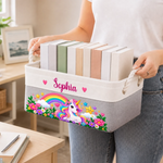 Custom Name Kids Toy Organizer Gifts - Personalized Storage Basket