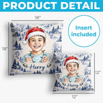 Custom Photo Christmas Family Gifts - Personalized Pillow