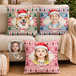 Custom Photo Name Christmas Gifts for Kids - Personalized Pillow