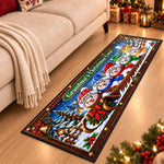 Custom Name Snowman Christmas Gifts For Grandma And Grandpa - Personalized Runner Rug