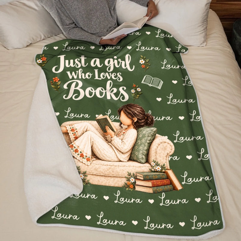 Custom Name Cozy Reading Nook Gifts for Women - Personalized Blanket