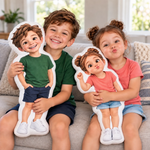 Custom Photo Cartoon Character Gifts for Kids - Personalized Shaped Pillow