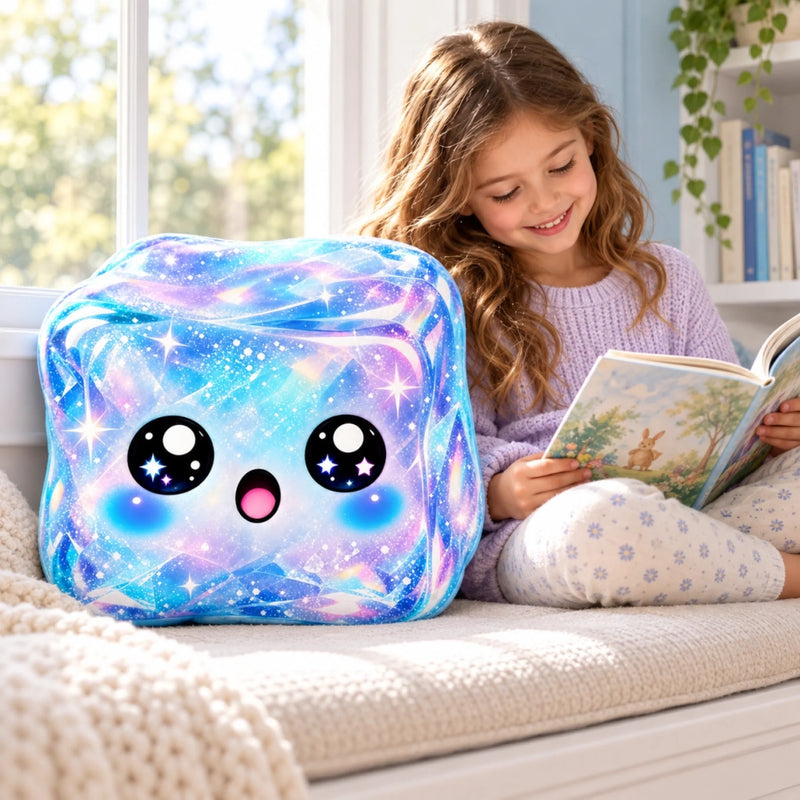 Custom Rainbow Kawaii Squishy Character Gifts For Kids - Personalized Shaped Pillow