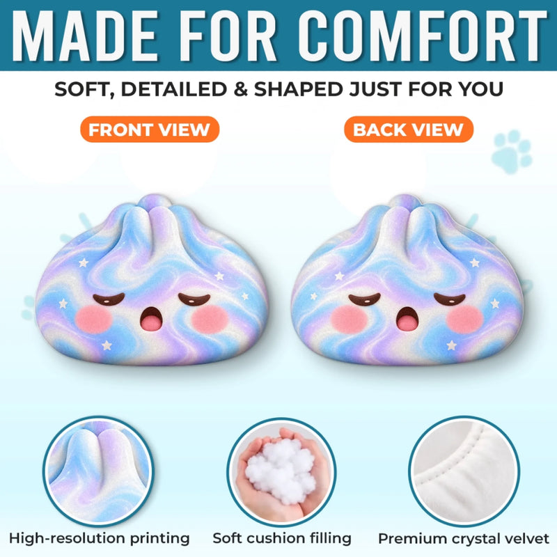 Custom Kawaii Rainbow Cloud Character Decor Gifts For Kids - Personalized Shaped Pillow