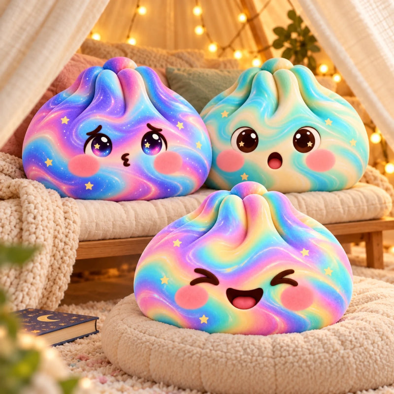 Custom Kawaii Rainbow Cloud Character Decor Gifts For Kids - Personalized Shaped Pillow