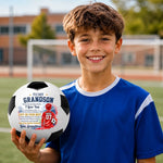 Custom Name Soccer Motivation Gifts from Grandma for Grandson - Personalized Soccer Ball